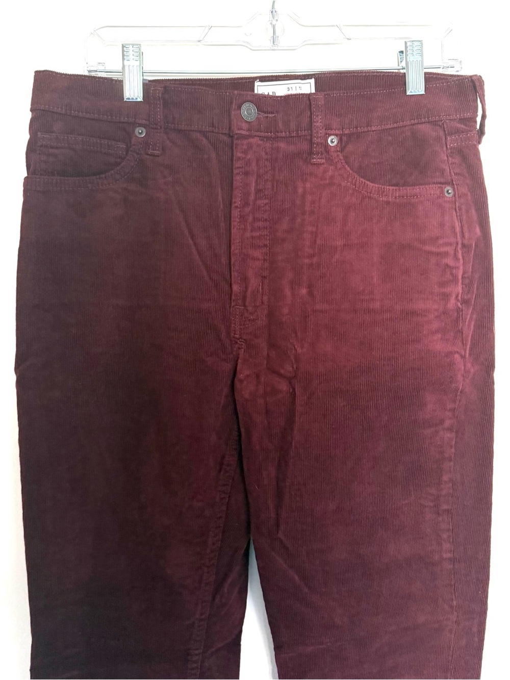 Gap Burgundy Corduroy Vintage Slim High Rise Pants - Picture 3 of 6